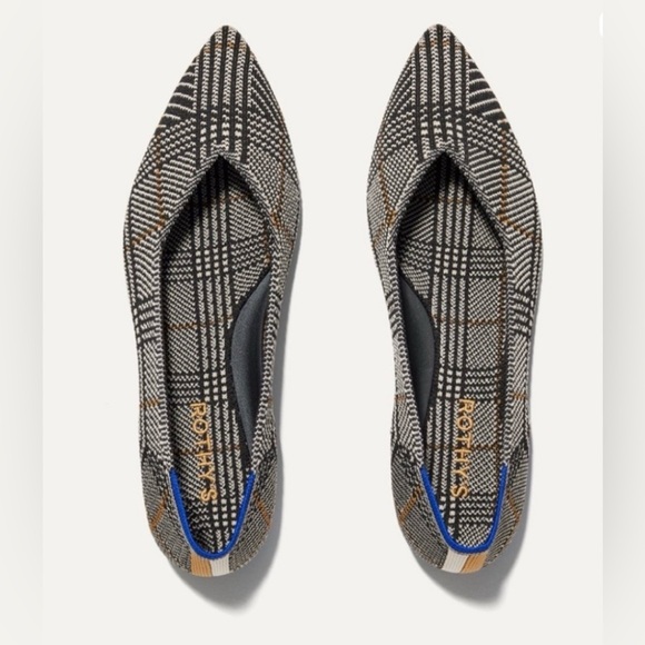 Rothy's Shoes - Rothy’s The Point II in Black Glen Plaid, Size 8.5, EUC